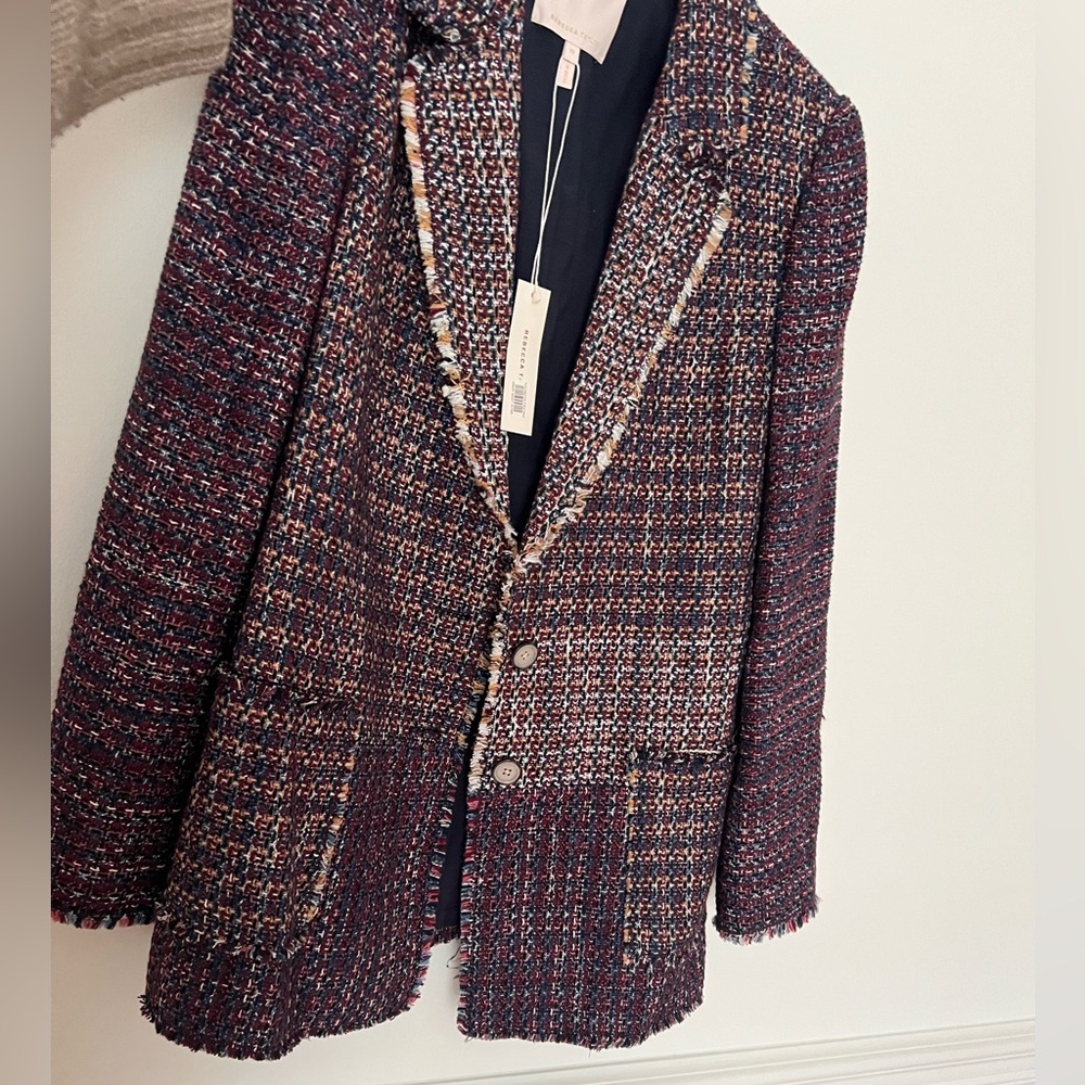 Rebecca Taylor Multicolor Tweed Blazer
